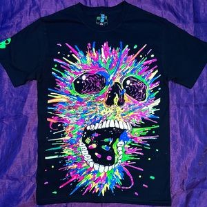 NEON SKULL T SHIRT